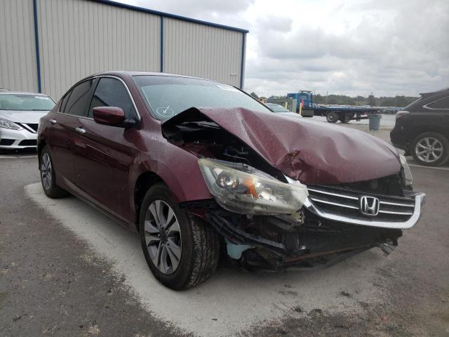 1HGCR2F38DA266836 - 2013 HONDA ACCORD LX BURGUNDY photo 1