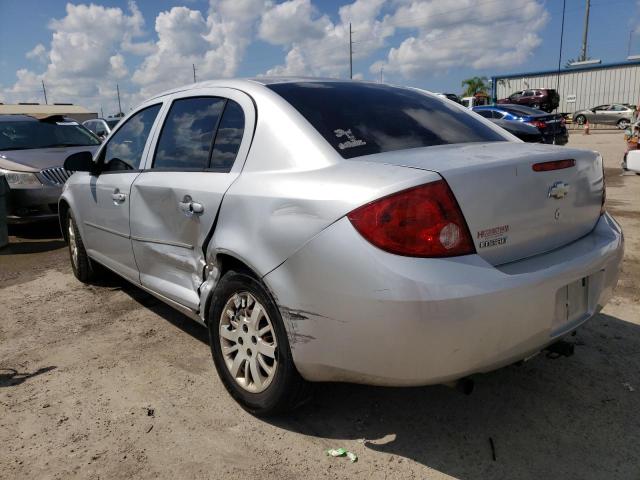 1G1AK52F757655082 - 2005 CHEVROLET COBALT SILVER photo 3