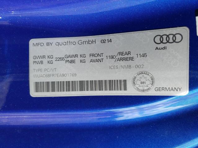 WUAC6BFR7EA901769 - 2014 AUDI RS5 BLUE photo 10