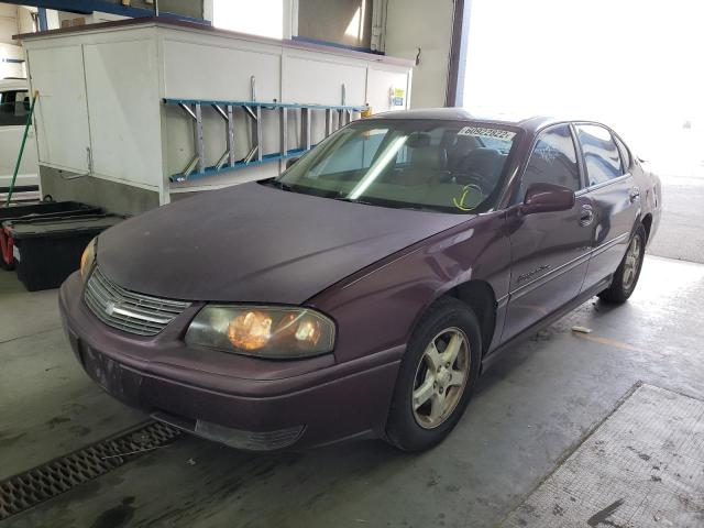 2G1WH52K249294892 - 2004 CHEVROLET IMPALA MAROON photo 2