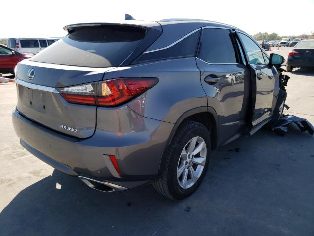 2T2ZZMCA7GC014918 - 2016 LEXUS RX 350 GRAY photo 4