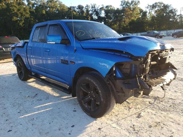 1C6RR7MT2JS224104 - 2018 RAM 1500 SPORT BLUE photo 1