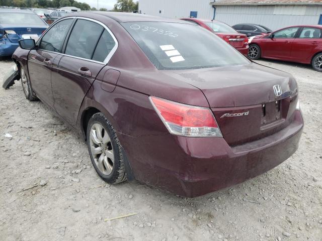 1HGCP2F46AA037372 - 2010 HONDA ACCORD LXP BURGUNDY photo 3