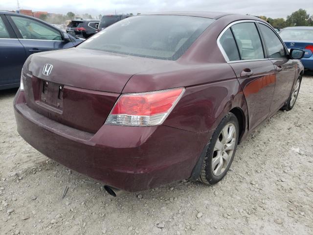 1HGCP2F46AA037372 - 2010 HONDA ACCORD LXP BURGUNDY photo 4