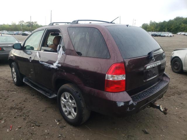 2HNYD18891H539702 - 2001 ACURA MDX TOURIN BURGUNDY photo 3