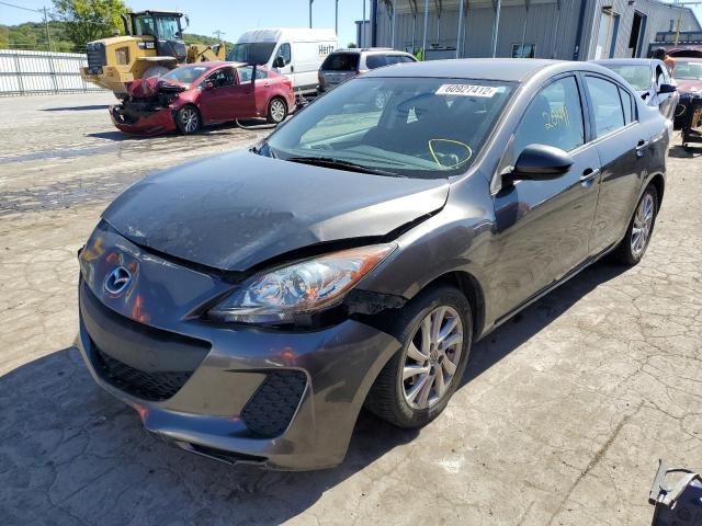 JM1BL1VFXC1500183 - 2012 MAZDA 3 I GRAY photo 2