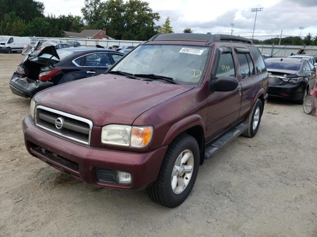 JN8DR09X23W707307 - 2003 NISSAN PATHFINDER BURGUNDY photo 2