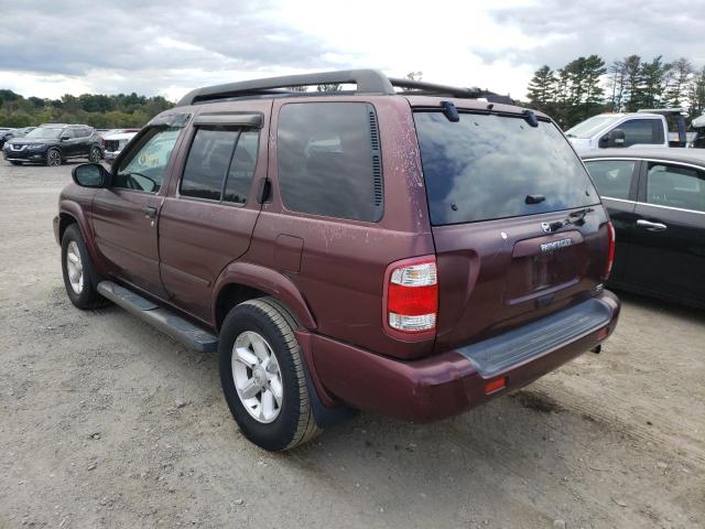 JN8DR09X23W707307 - 2003 NISSAN PATHFINDER BURGUNDY photo 3