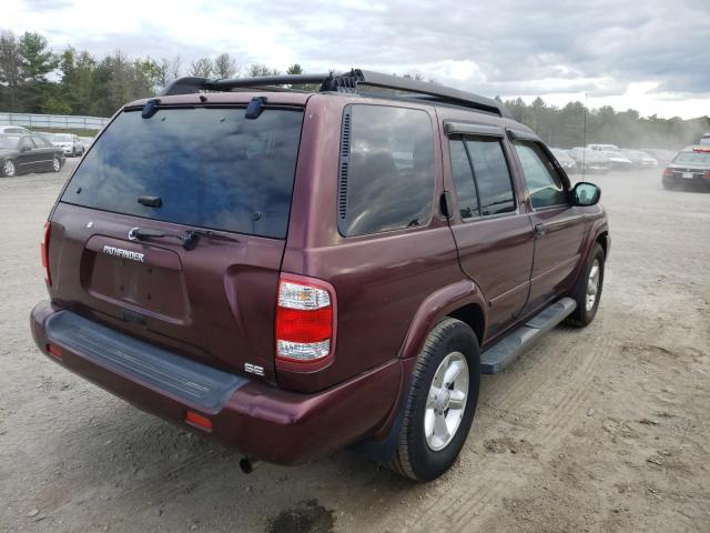 JN8DR09X23W707307 - 2003 NISSAN PATHFINDER BURGUNDY photo 4