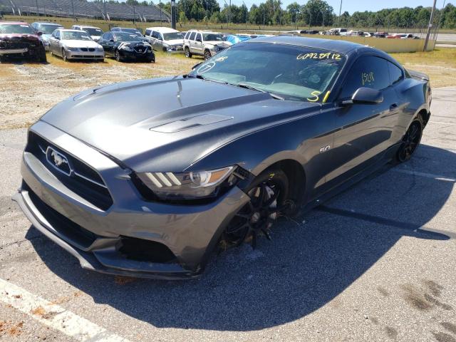 1FA6P8CF6F5365708 - 2015 FORD MUSTANG GT GRAY photo 2