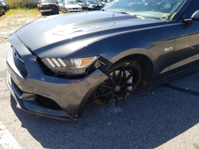 1FA6P8CF6F5365708 - 2015 FORD MUSTANG GT GRAY photo 9