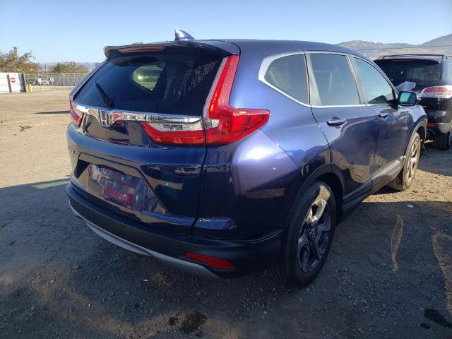 5J6RW1H86KA000548 - 2019 HONDA CR-V EXL BLUE photo 4