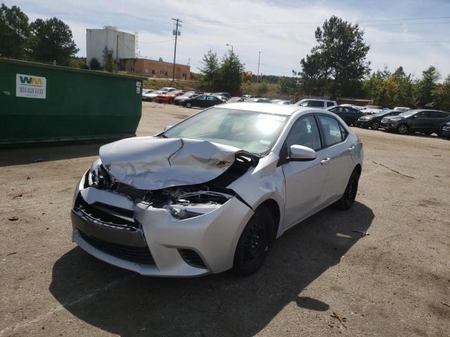 2T1BURHE0FC246420 - 2015 TOYOTA COROLLA L SILVER photo 2