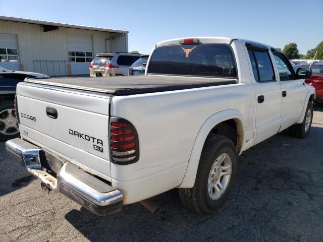 1D7HL48N83S103148 - 2003 DODGE DAKOTA QUA WHITE photo 4