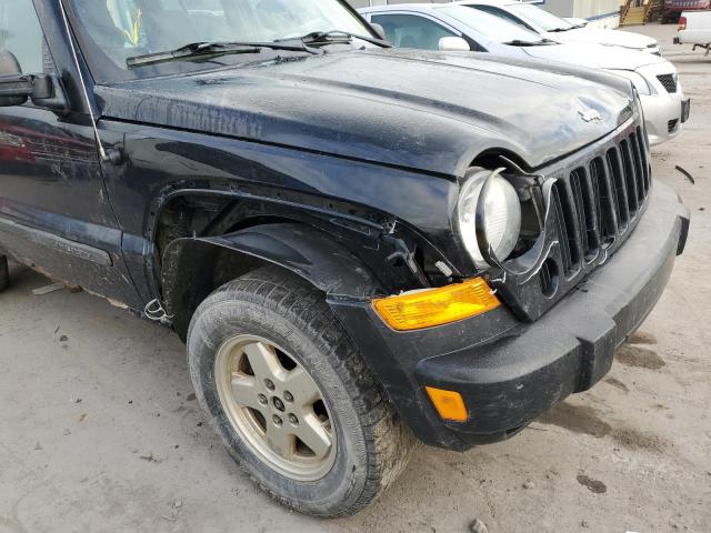 1J4GL48K26W255753 - 2006 JEEP LIBERTY SP BLACK photo 9