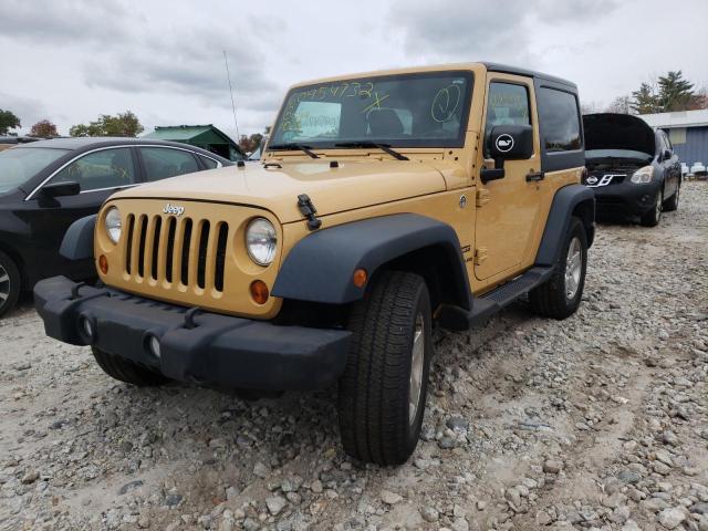 1C4AJWAG8DL660775 - 2013 JEEP WRANGLER S YELLOW photo 2