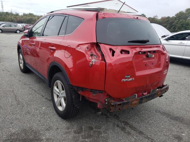 JTMRFREV1DD003180 - 2013 TOYOTA RAV 4 RED photo 3