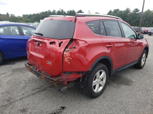 JTMRFREV1DD003180 - 2013 TOYOTA RAV 4 RED photo 4