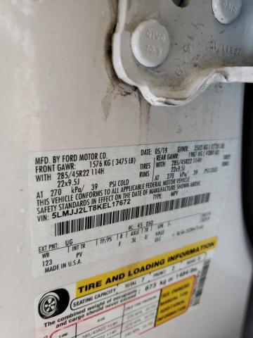 5LMJJ2LT8KEL17672 - 2019 LINCOLN NAVIGATOR 白色 照片 10