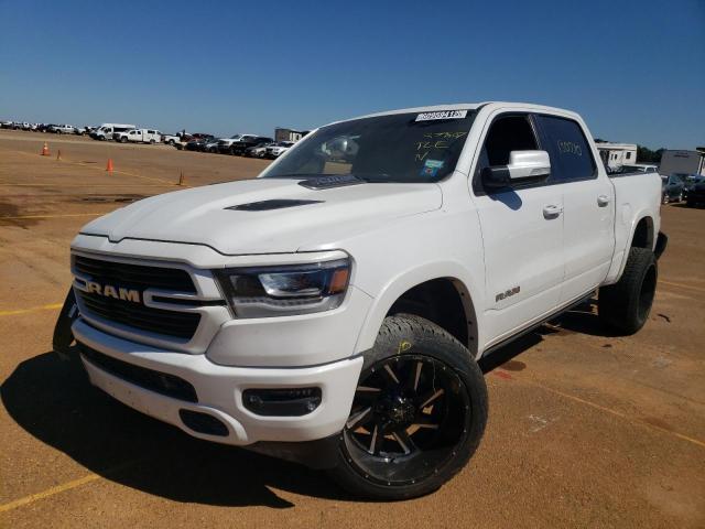 1C6SRFJT1KN879807 - 2019 RAM 1500 LARAM WHITE photo 2