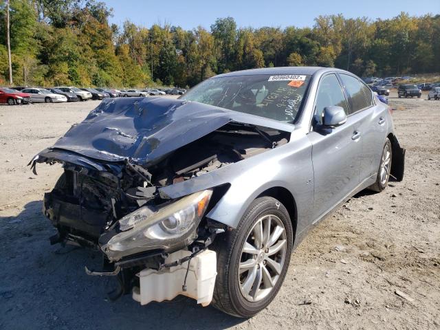 JN1BV7AR0EM688665 - 2014 INFINITI Q50 BASE BLUE photo 2