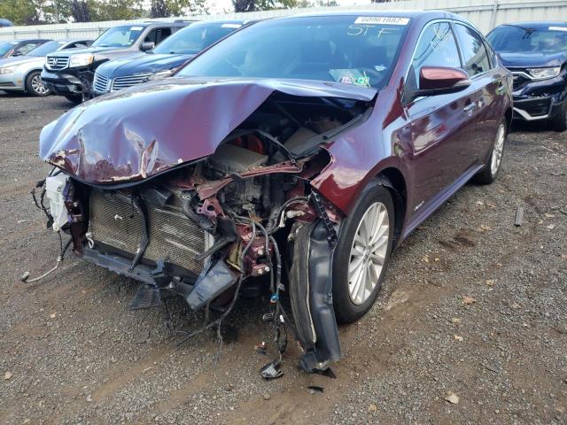 4T1BD1EB2EU025054 - 2014 TOYOTA AVALON HYB BURGUNDY photo 2