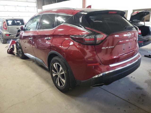 5N1AZ2BS0NC107460 - 2022 NISSAN MURANO SV Czerwony zdjęcie 3