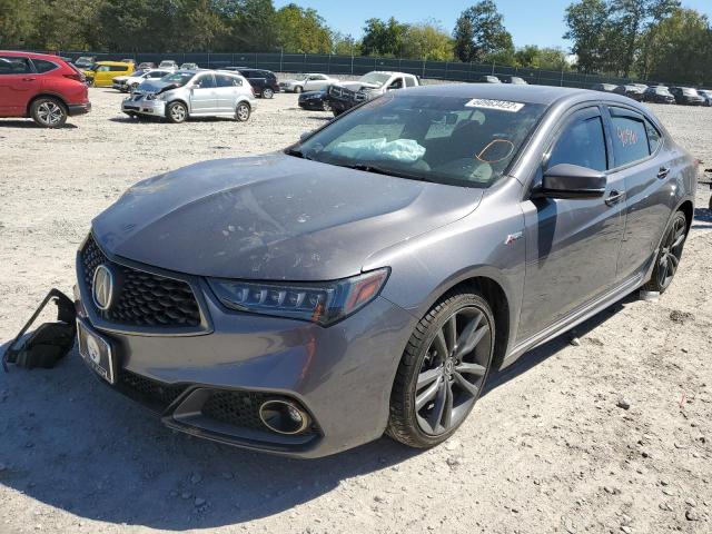 19UUB3F67JA001524 - 2018 ACURA TLX TECH+A GRAY photo 2