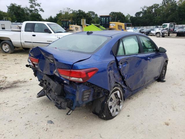 3KPA24AB6KE202129 - 2019 KIA RIO S BLUE photo 4