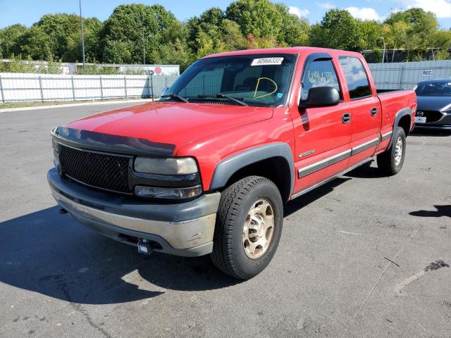 1GCGK13U52F142812 - 2002 CHEVROLET SILVERADO RED photo 2