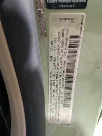 3VWRG31Y67M402005 - 2007 VOLKSWAGEN NEW BEETLE 绿色 照片 10