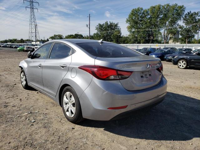 5NPDH4AE0GH785774 - 2016 HYUNDAI ELANTRA GRAY photo 3