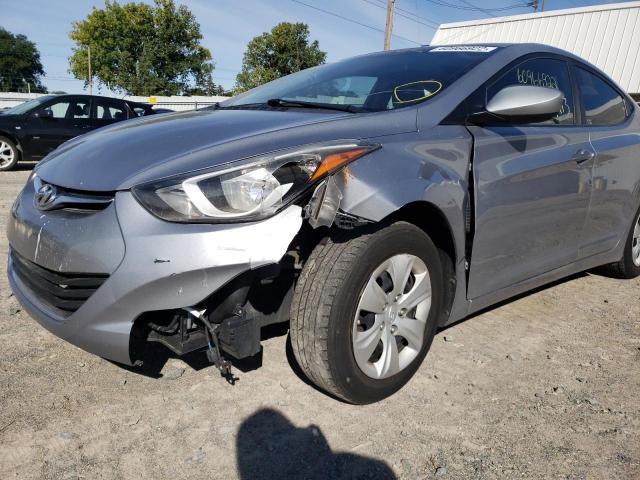 5NPDH4AE0GH785774 - 2016 HYUNDAI ELANTRA GRAY photo 9