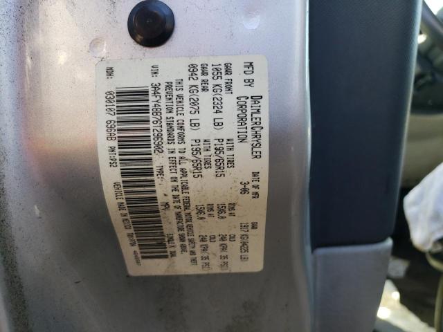 3A4FY48B76T296902 - 2006 CHRYSLER PT CRUISER SILVER photo 10