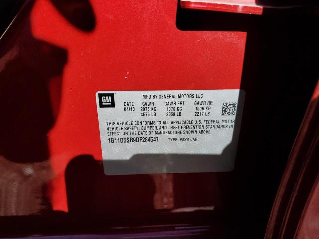 1G11D5SR9DF284547 - 2013 CHEVROLET MALIBU 1LT RED photo 10