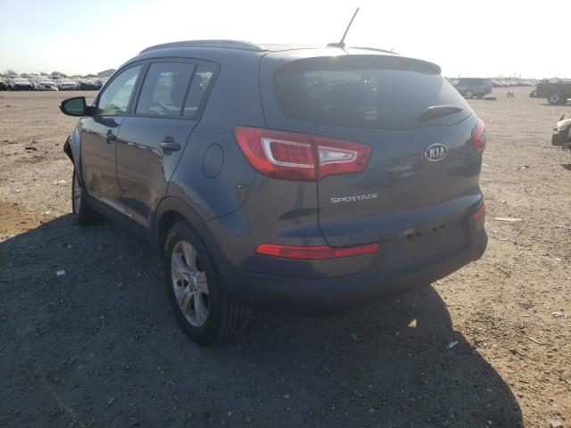 KNDPB3A26C7268492 - 2012 KIA SPORTAGE B BLUE photo 3