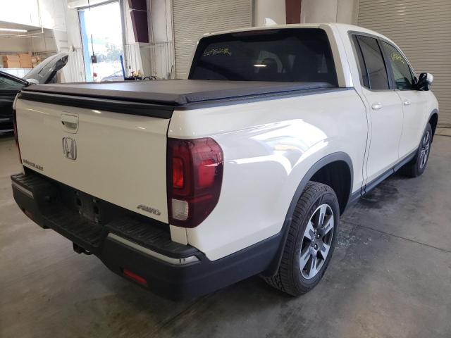 5FPYK3F63JB015077 - 2018 HONDA RIDGELINE WHITE photo 4