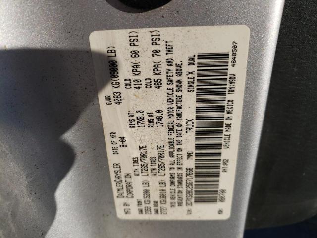 3D7KS28C25G717666 - 2005 DODGE RAM 2500 S TWO TONE photo 10