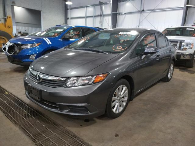 19XFB2F99CE012388 - 2012 HONDA CIVIC EXL رمادي صورة 2