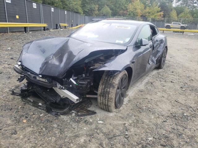 5YJSA1E5XNF470917 - 2022 TESLA MODEL S Gris foto 2