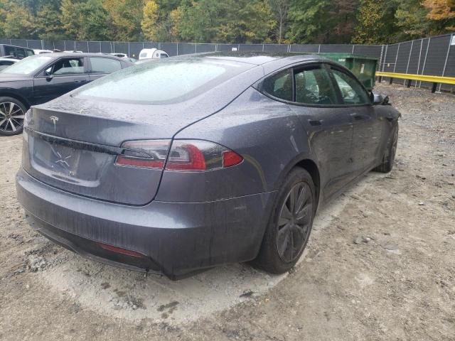 5YJSA1E5XNF470917 - 2022 TESLA MODEL S Gris foto 4