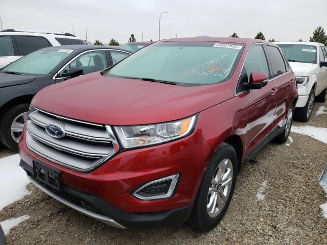 2FMPK4J80GBB18879 - 2016 FORD EDGE SEL MAROON photo 2