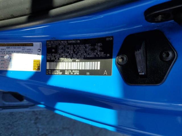 JTEBU11F170005400 - 2007 TOYOTA FJ CRUISER BLUE photo 10