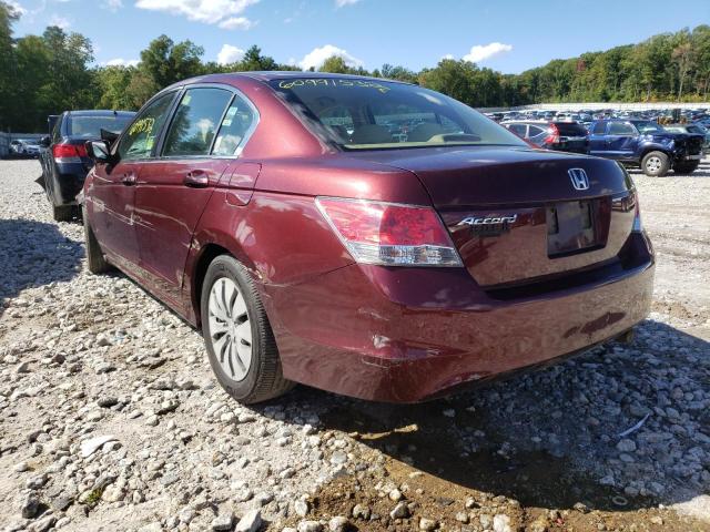 JHMCP26309C014013 - 2009 HONDA ACCORD LX RED photo 3