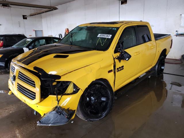 1C6RR7MT8GS293551 - 2016 RAM 1500 SPORT YELLOW photo 2