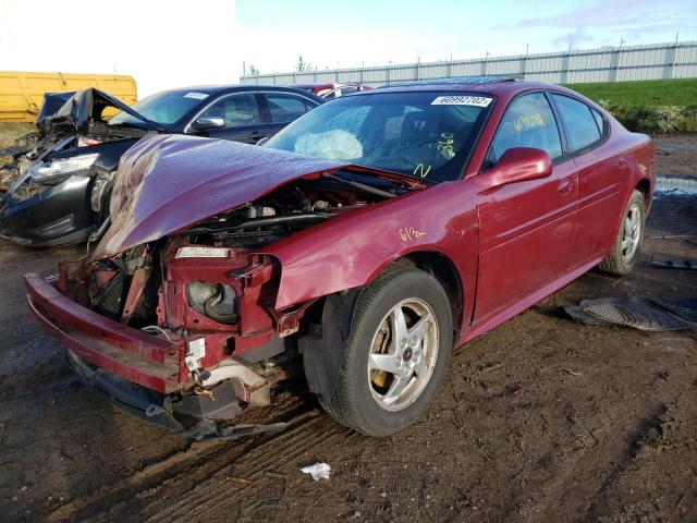 2G2WS522241370588 - 2004 PONTIAC GRAND PRIX ბურგუნდია ფოტო 2