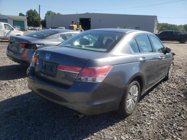 1HGCP2F38BA100772 - 2011 HONDA ACCORD LX GRAY photo 4