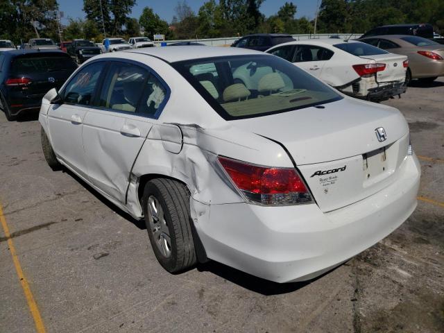 1HGCP2F47AA155348 - 2010 HONDA ACCORD LXP WHITE photo 3