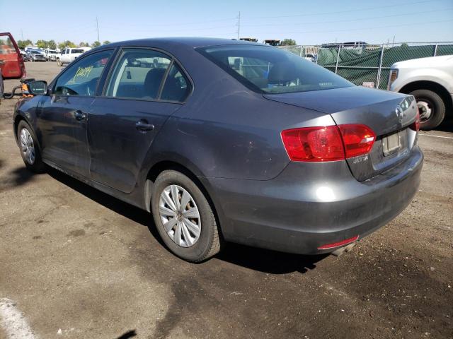 3VW2K7AJ4CM378372 - 2012 VOLKSWAGEN JETTA BASE GRAY photo 3