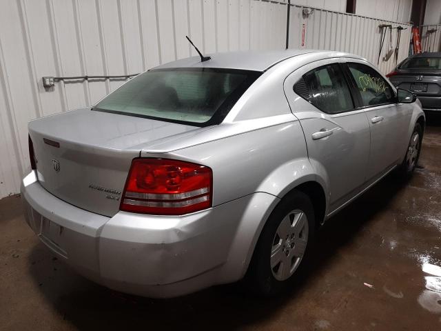 1B3CC4FB3AN186823 - 2010 DODGE AVENGER SX SILVER photo 4